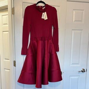 Ted Baker Red Long Sleeve Dress